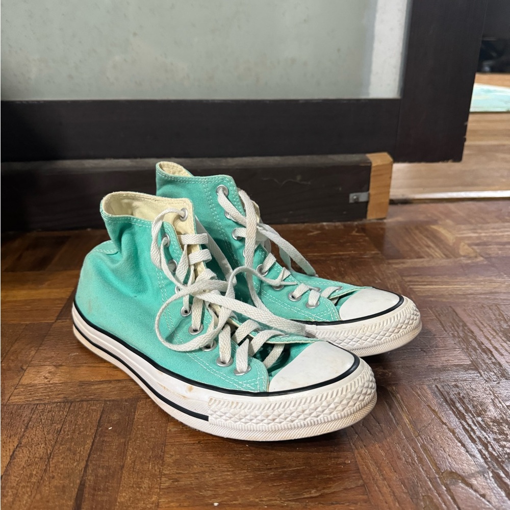 High top converse turquoise